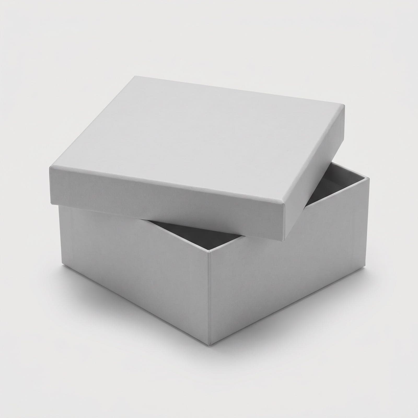 Rigid box — lid ajar